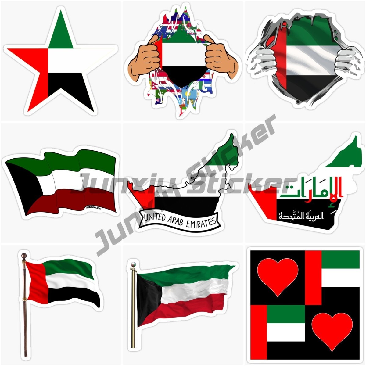 Car Accessories Uae - UAE Scenic Dubai Flag Map Landscape
