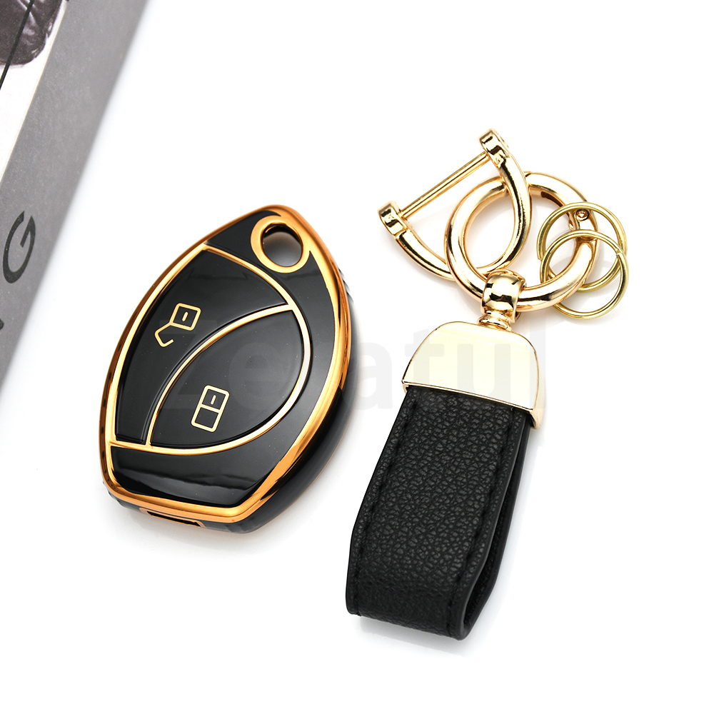 Car Accessories Malaysia - Gold Edge 2/3 Buttons TPU Keyless