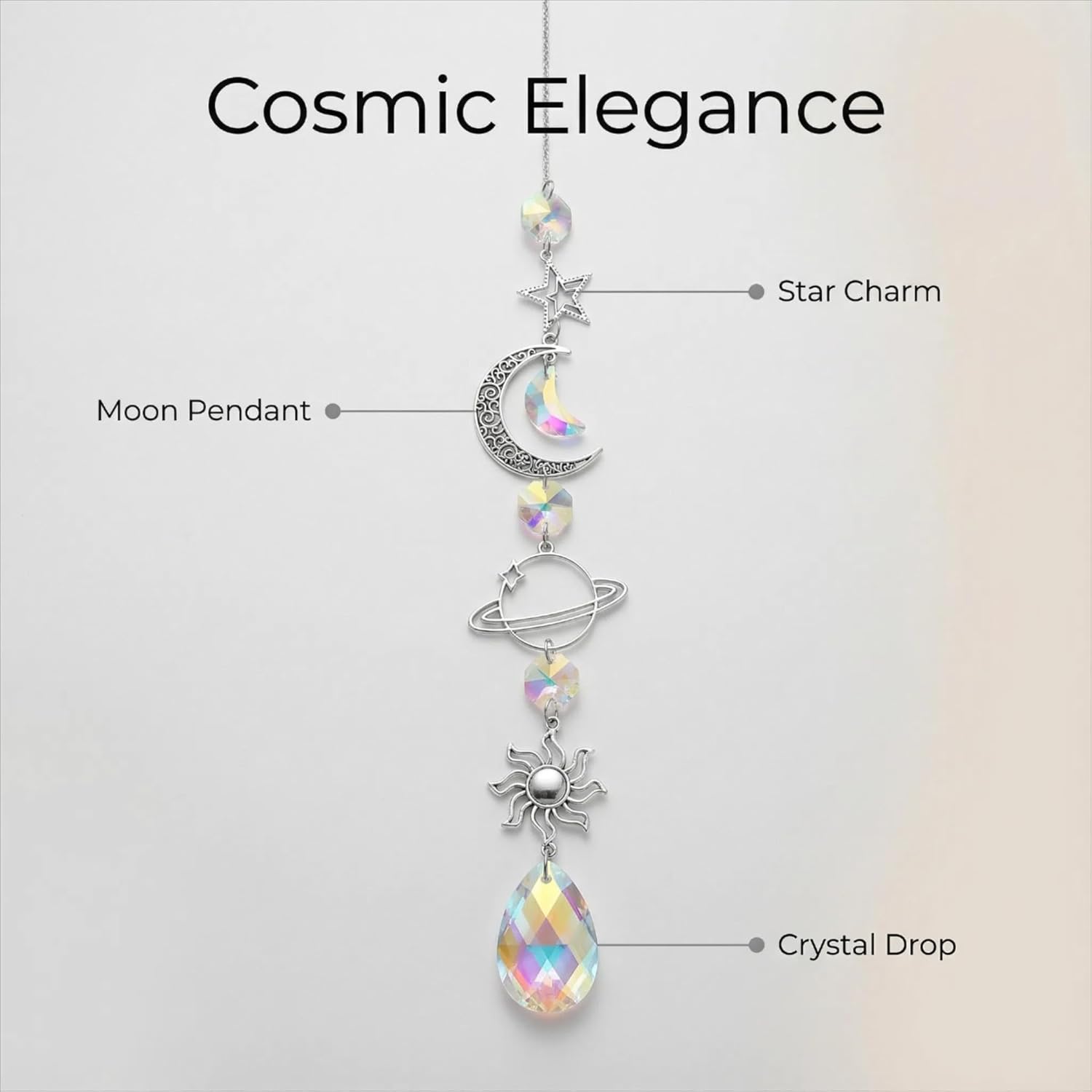 Colorful Crystal car Mirror Ha - Car Accessories For Women บทวิจารณ์และราคา