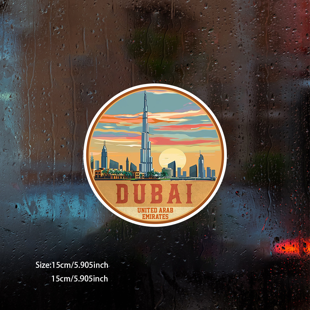 1pc Dubai UAE Souvenir Vinyl C - Car Accessories Uae บทวิจารณ์และราคา