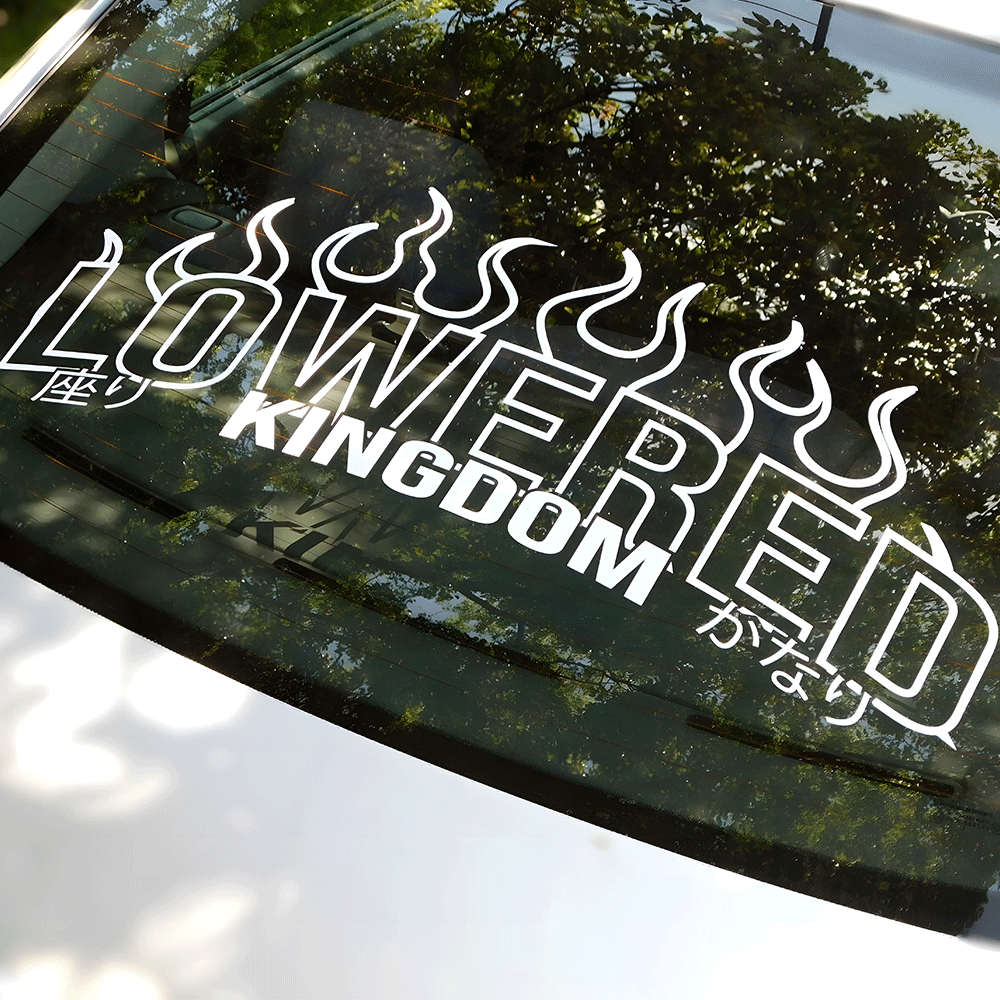 Lowered Kingdom Flame for Car  - Car Accessories Banner บทวิจารณ์และราคา