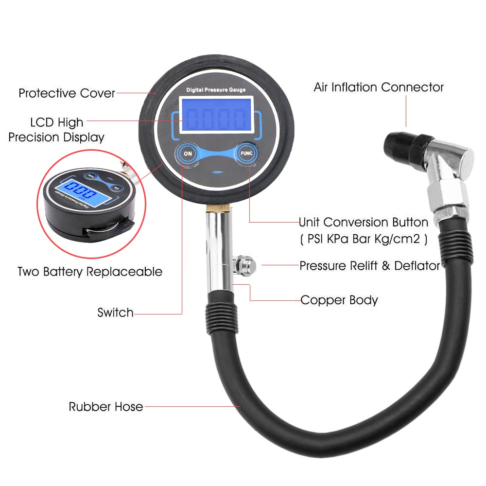 0-200Psi Tire Pressure Gauge M - Tire Pressure Monitor บทวิจารณ์และราคา