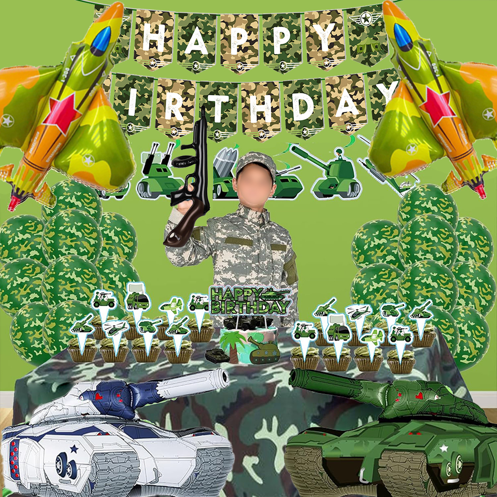 Army Camouflage Party Foil Tan - Car Accessories Banner บทวิจารณ์และราคา