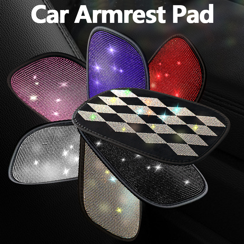 Car Armrest Pad Diamond Waterp - Car Accessories For Women บทวิจารณ์และราคา