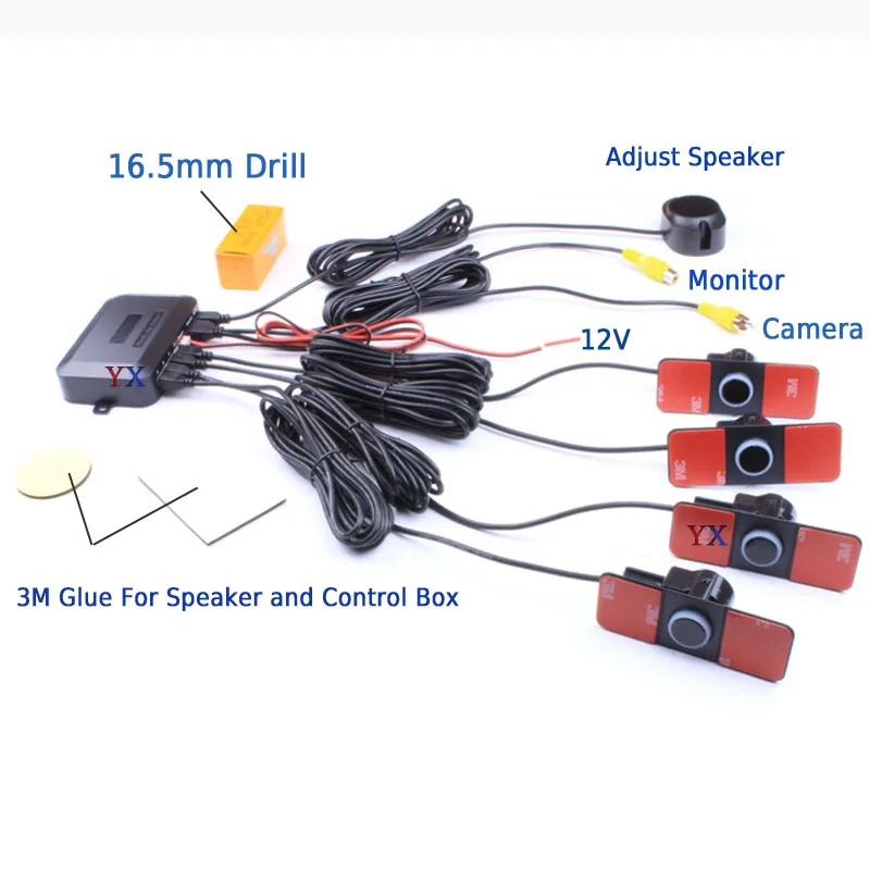 Car Parktronic Sensors Kit Rev - Car Accessories In India บทวิจารณ์และราคา
