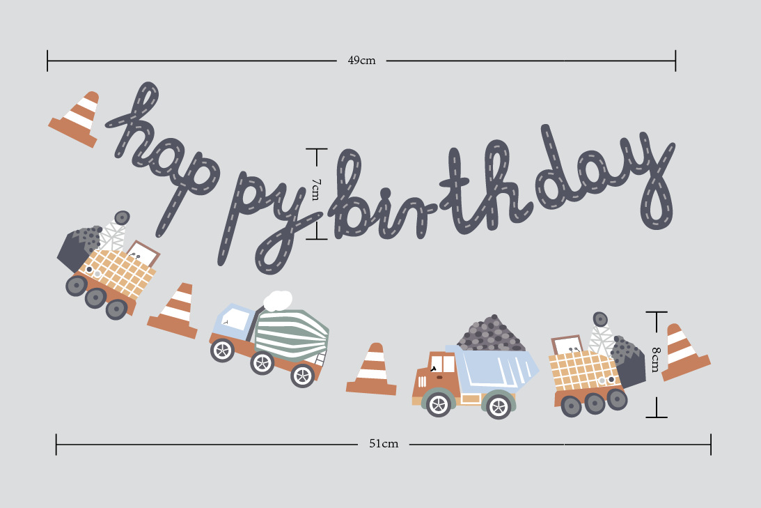 1set Happy Birthday Party Pape - Car Accessories Banner บทวิจารณ์และราคา