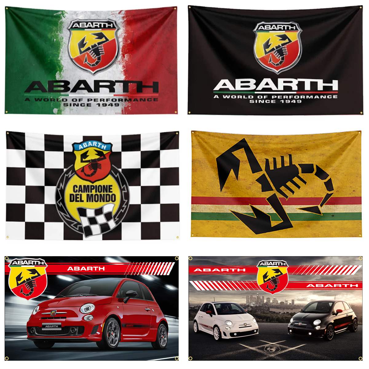 FLAGDOM 90X150CM 3X5FT Abarth  - Car Accessories Banner บทวิจารณ์และราคา
