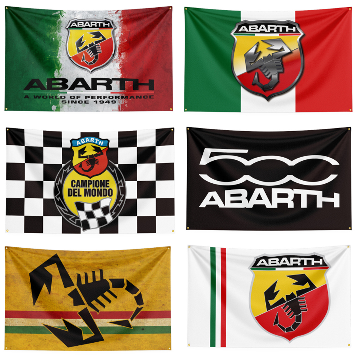 FLAGDOM 90X150CM 3X5FT Abarth  - Car Accessories Banner บทวิจารณ์และราคา