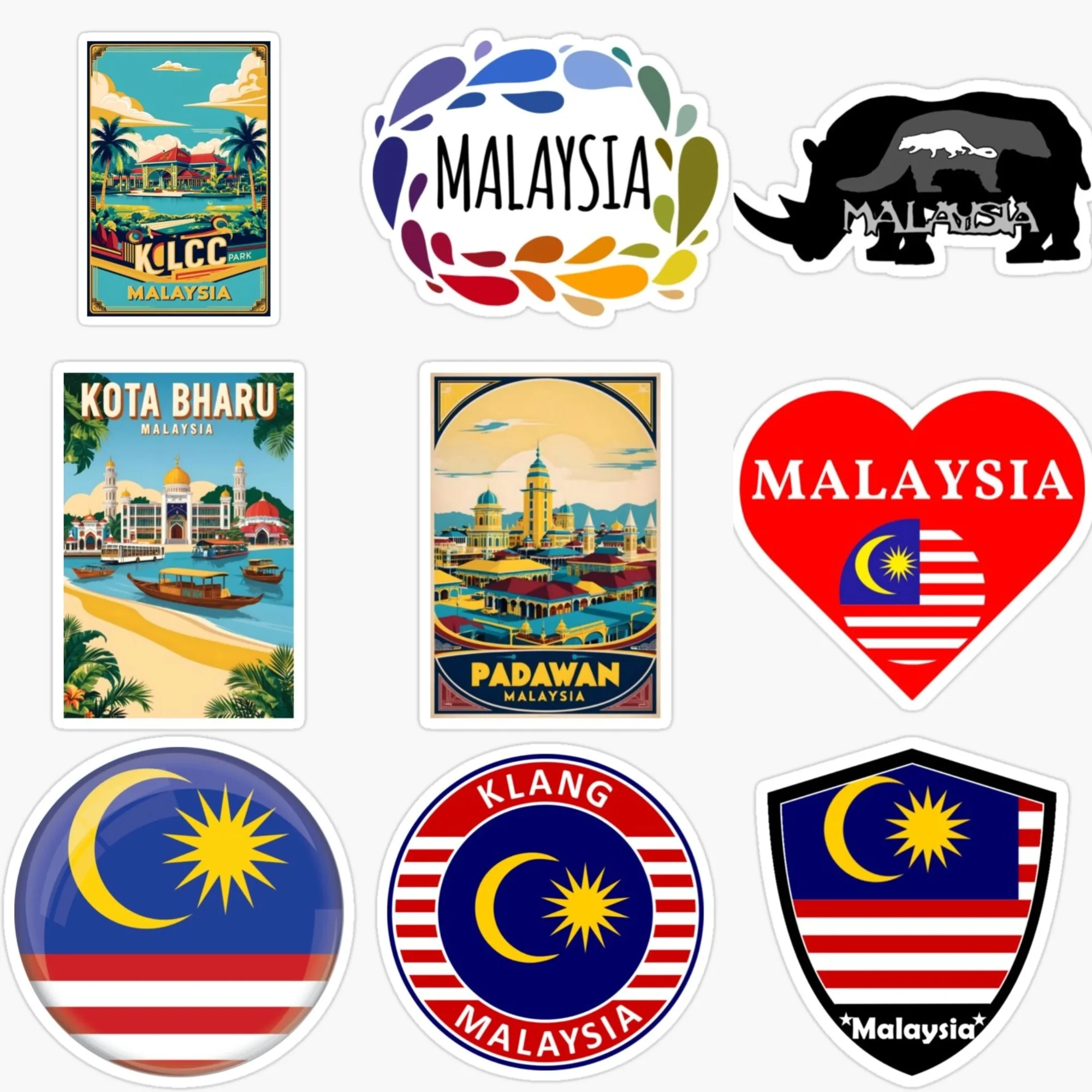 Malaysia Flag Emblem Scenery C - Car Accessories Malaysia บทวิจารณ์และราคา