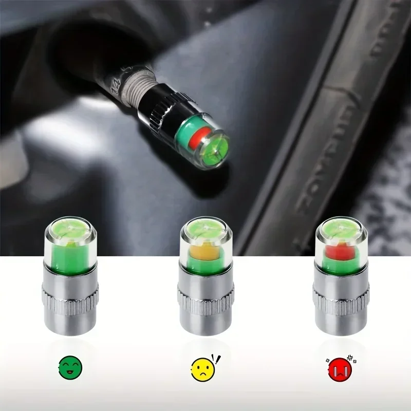4/8PCS Car Tire Valve Caps wit - Tire Pressure Monitor บทวิจารณ์และราคา