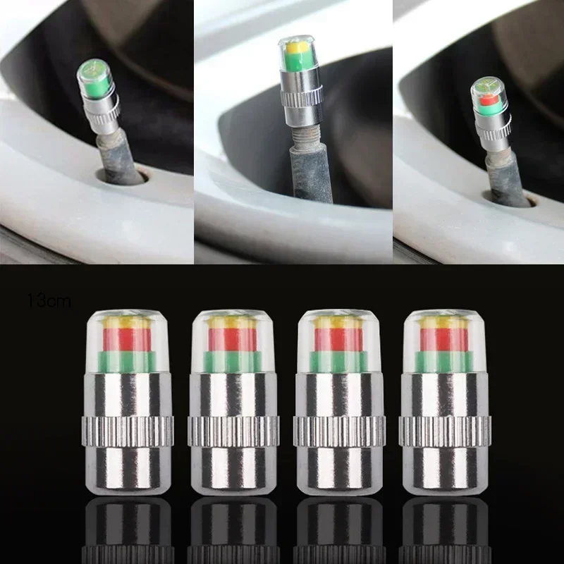 4/8PCS Car Tire Valve Caps wit - Tire Pressure Monitor บทวิจารณ์และราคา