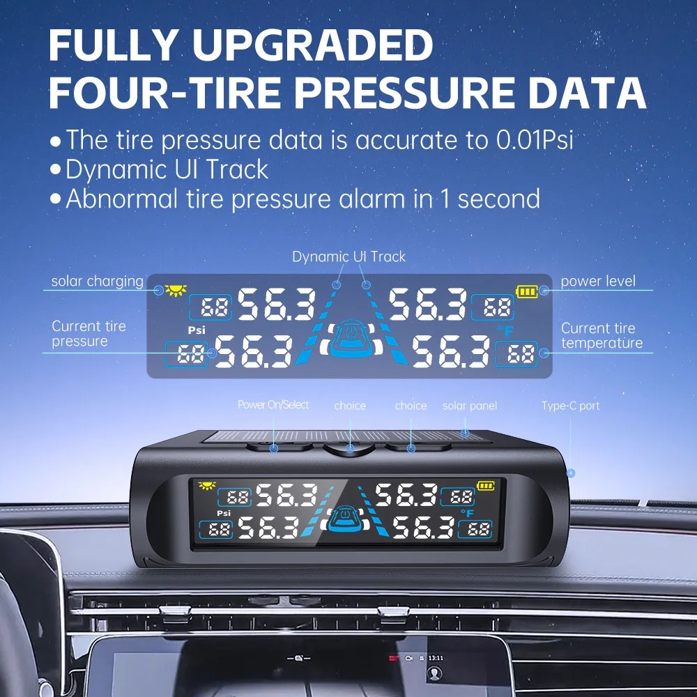 Temperature Monitor USB/Solar  - Tire Pressure Monitor บทวิจารณ์และราคา