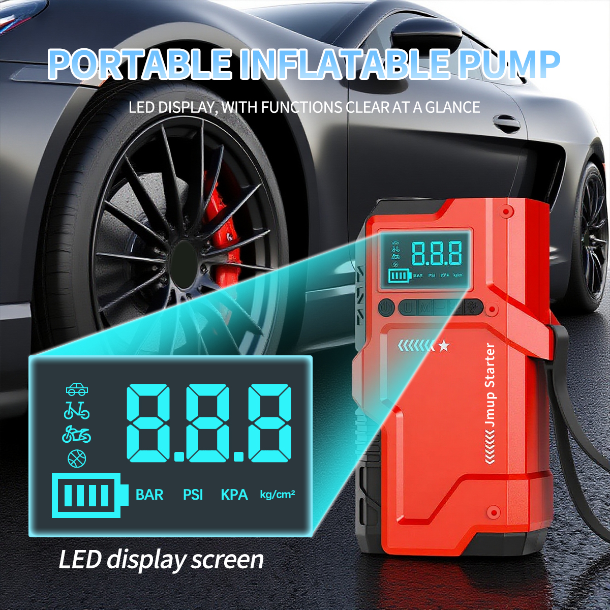 Multifunctional automatic tire - Tire Pressure Monitor บทวิจารณ์และราคา