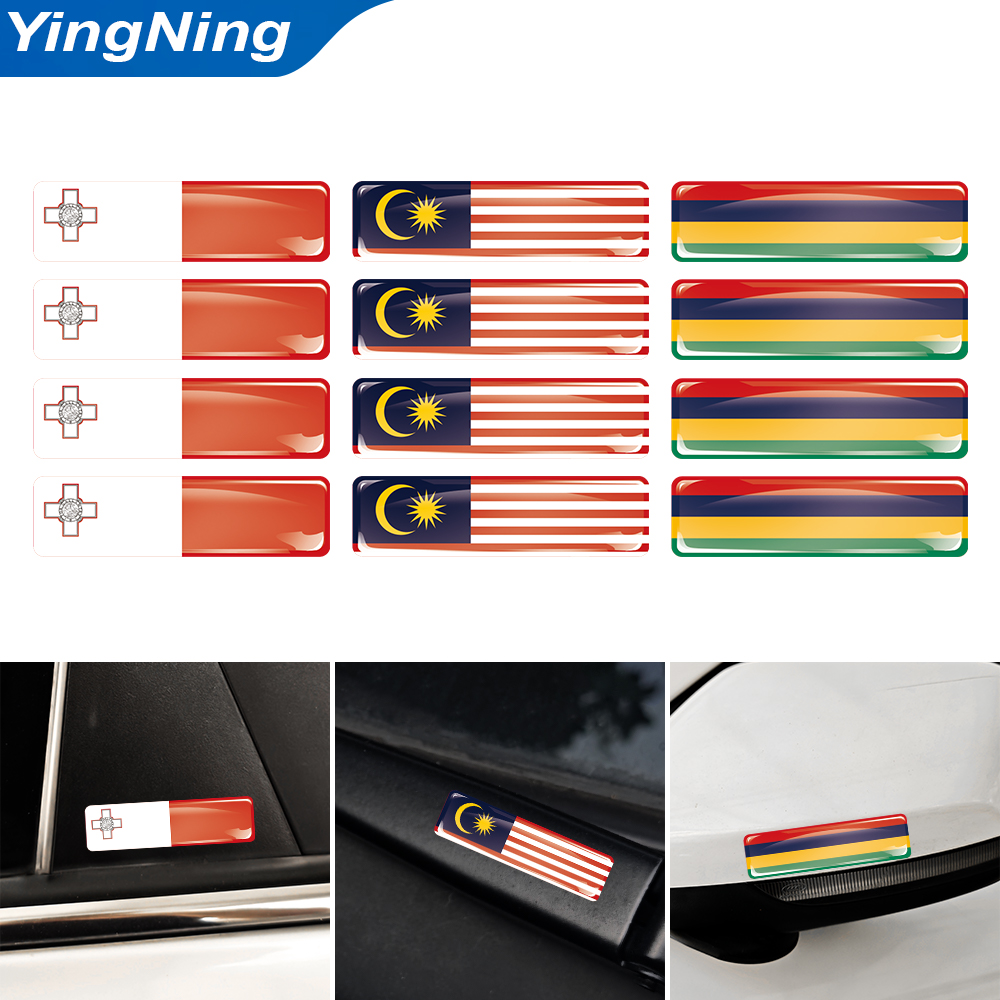 4PCS 3D Epoxy Domed Sticker Ma - Car Accessories Malaysia บทวิจารณ์และราคา