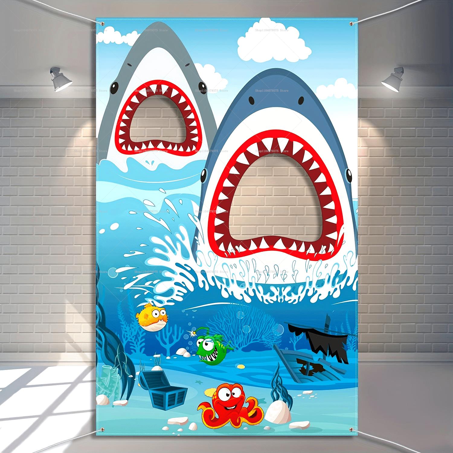 Shark Party Decorations Shark  - Car Accessories Banner บทวิจารณ์และราคา