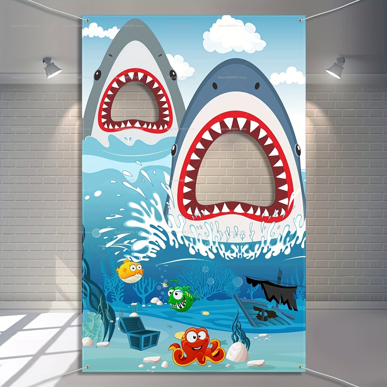 Shark Party Decorations Shark  - Car Accessories Banner บทวิจารณ์และราคา