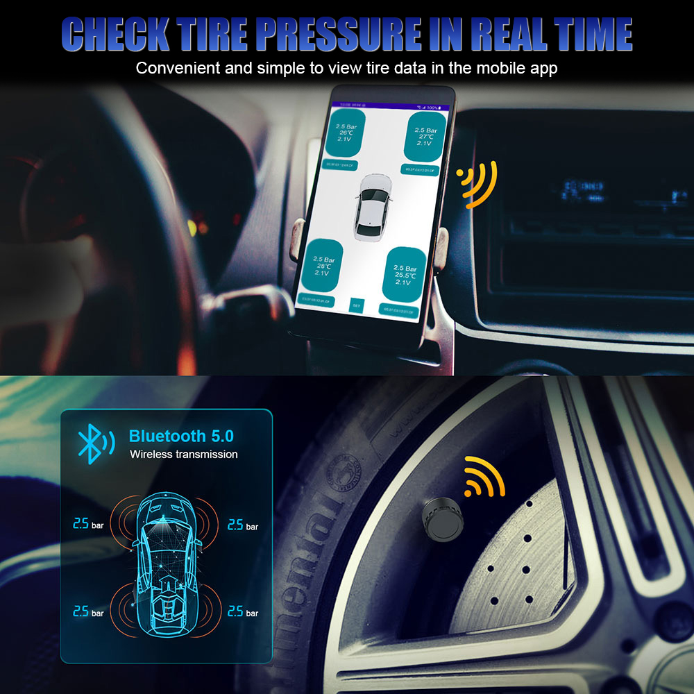 Bluetooth 5.0 Sensors Motorcyc - Tire Pressure Monitor บทวิจารณ์และราคา