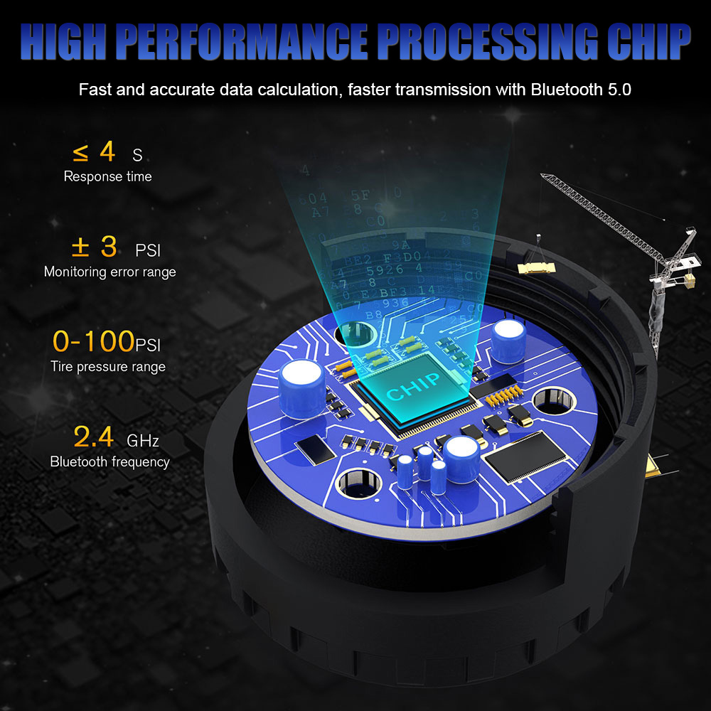 Bluetooth 5.0 Sensors Motorcyc - Tire Pressure Monitor บทวิจารณ์และราคา