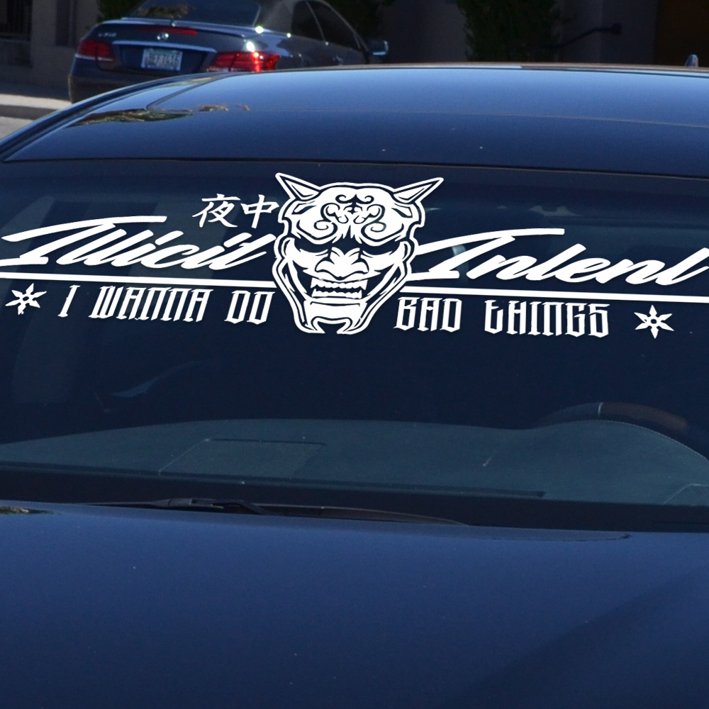 Illicit Intent I Wanna Do Bad  - Car Accessories Banner บทวิจารณ์และราคา