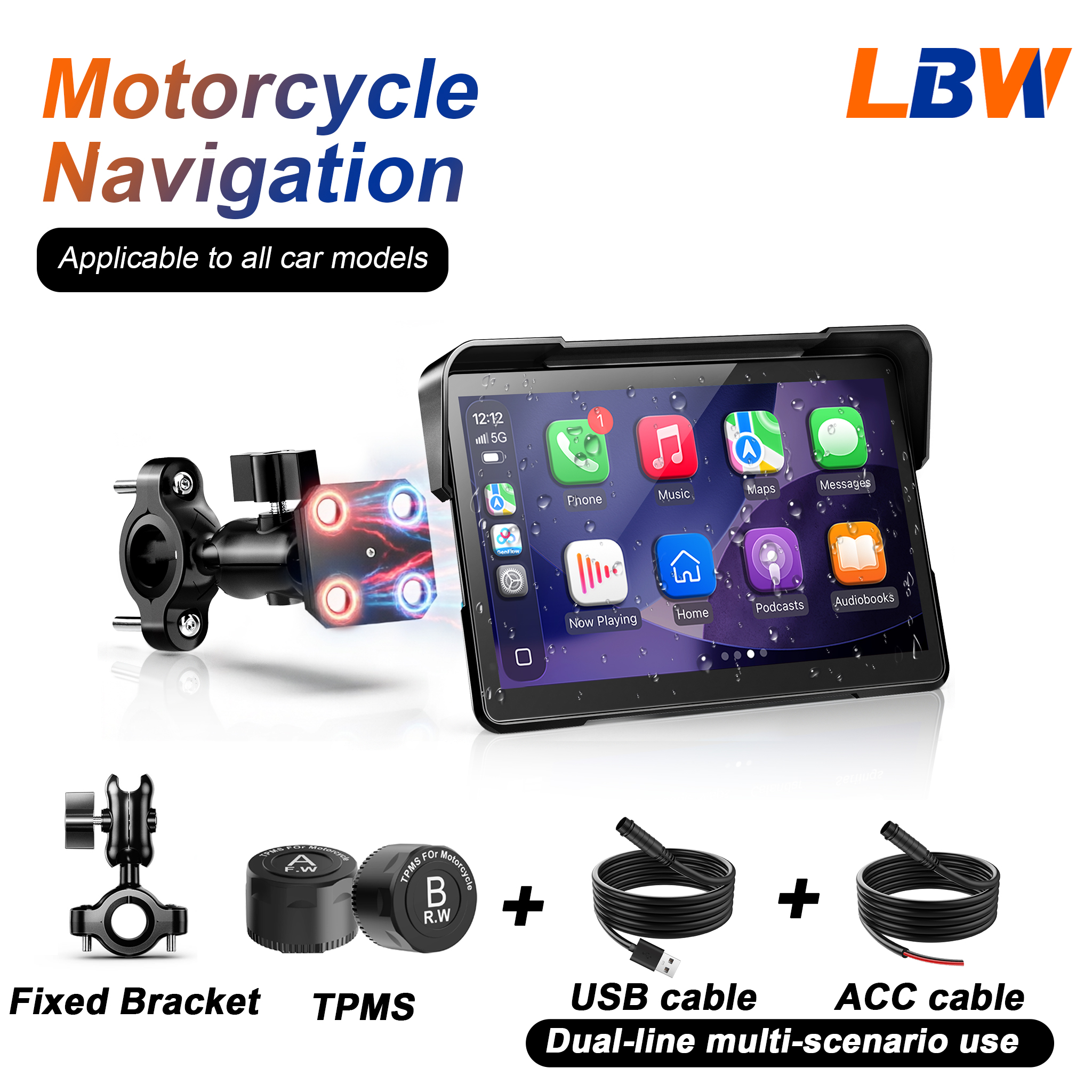 LBW 5-6-7 inch Motorcycle CarP - Tire Pressure Monitor บทวิจารณ์และราคา
