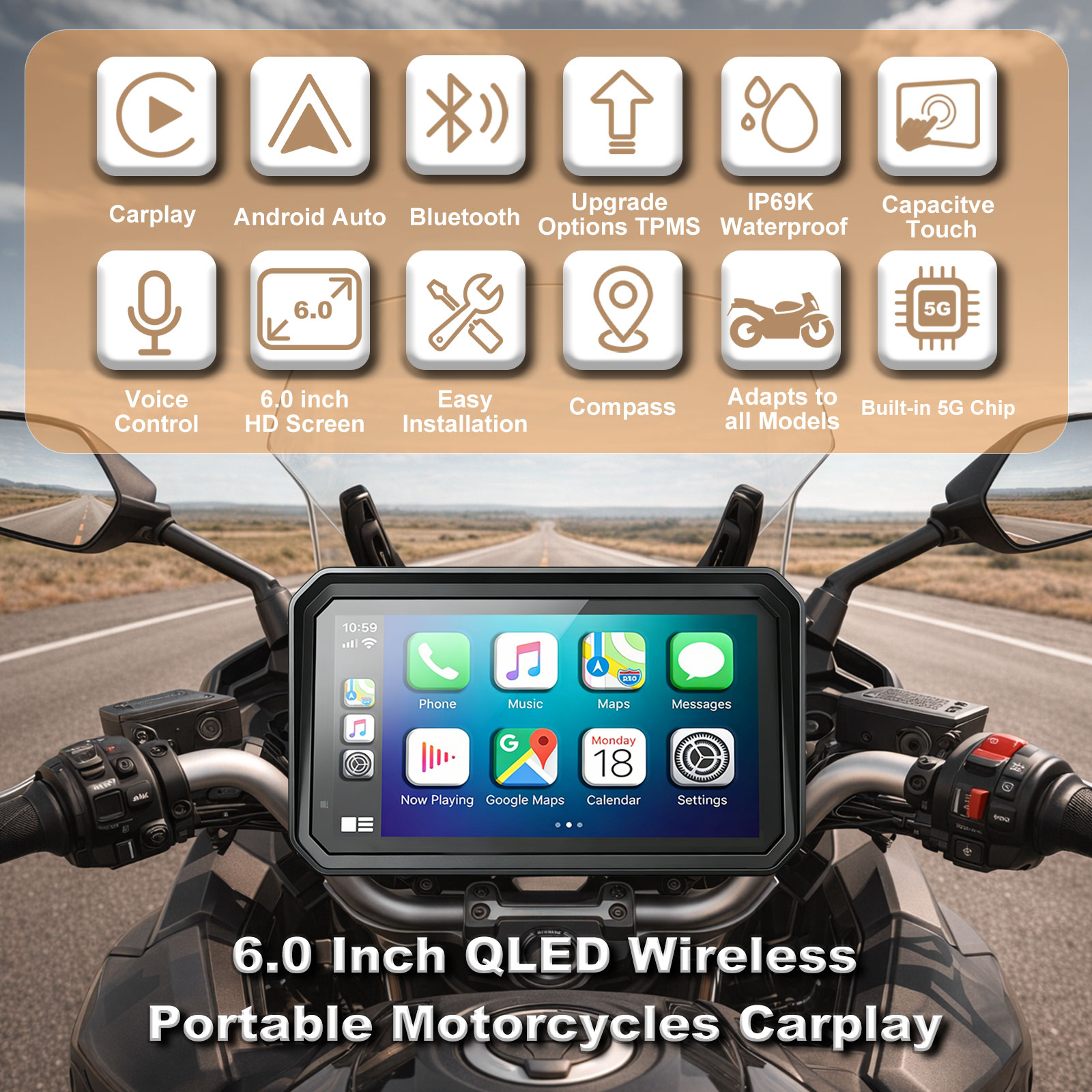 LBW 5-6-7 inch Motorcycle CarP - Tire Pressure Monitor บทวิจารณ์และราคา