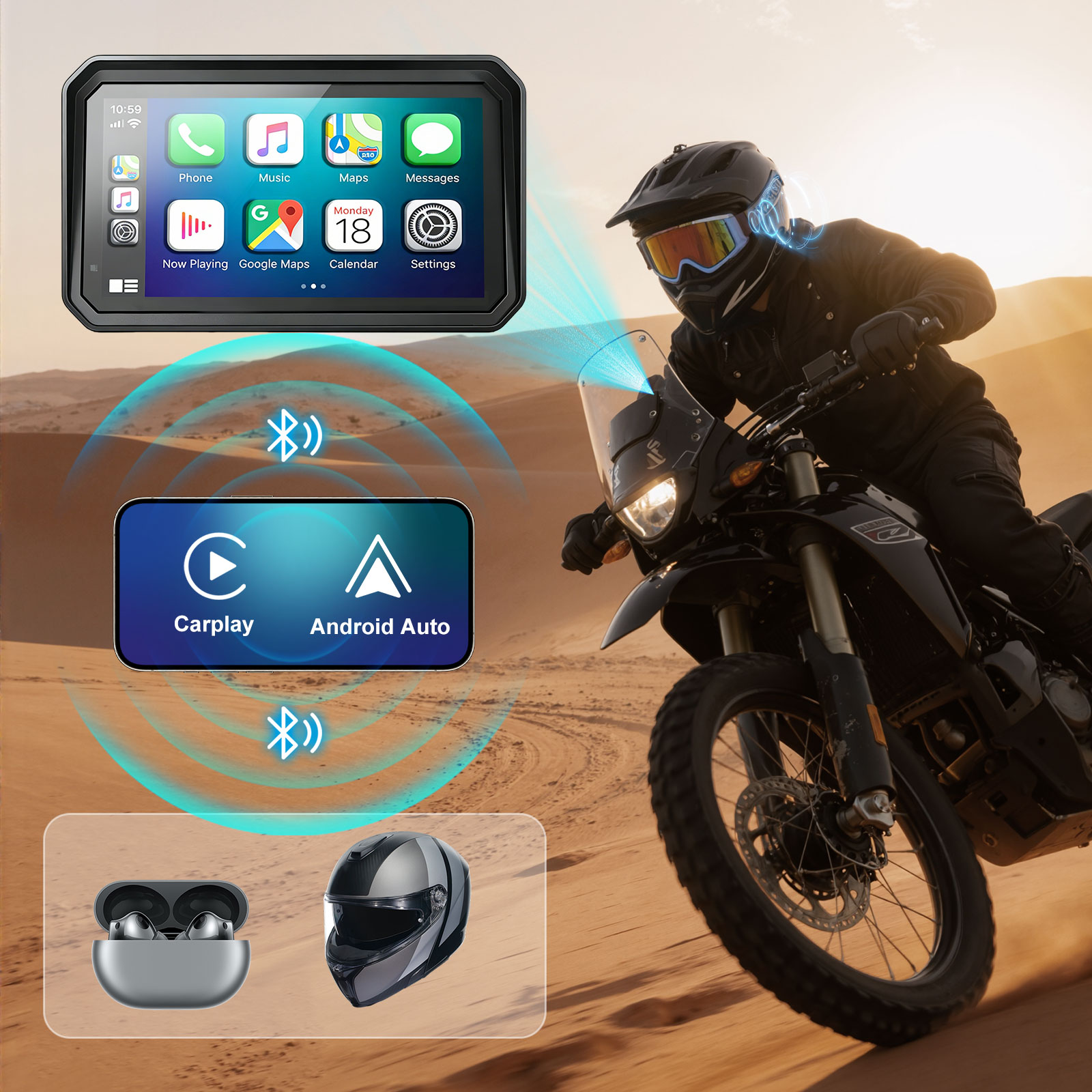 LBW 5-6-7 inch Motorcycle CarP - Tire Pressure Monitor บทวิจารณ์และราคา
