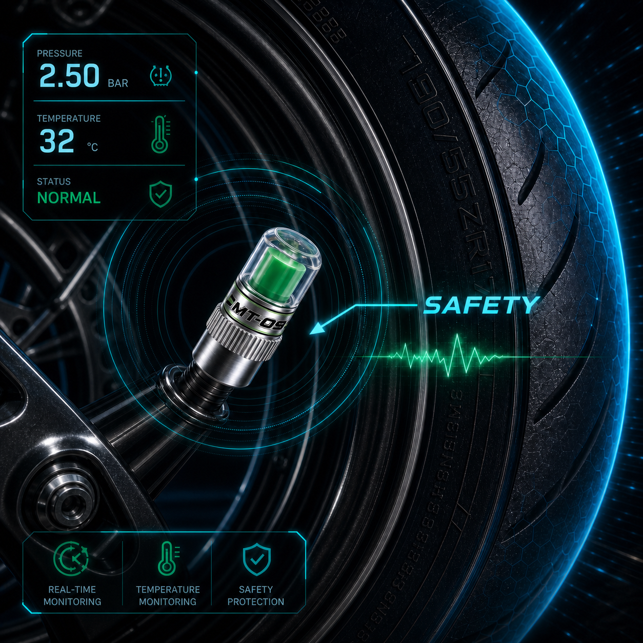 Motorcycle Tire Air Pressure M - Tire Pressure Monitor บทวิจารณ์และราคา