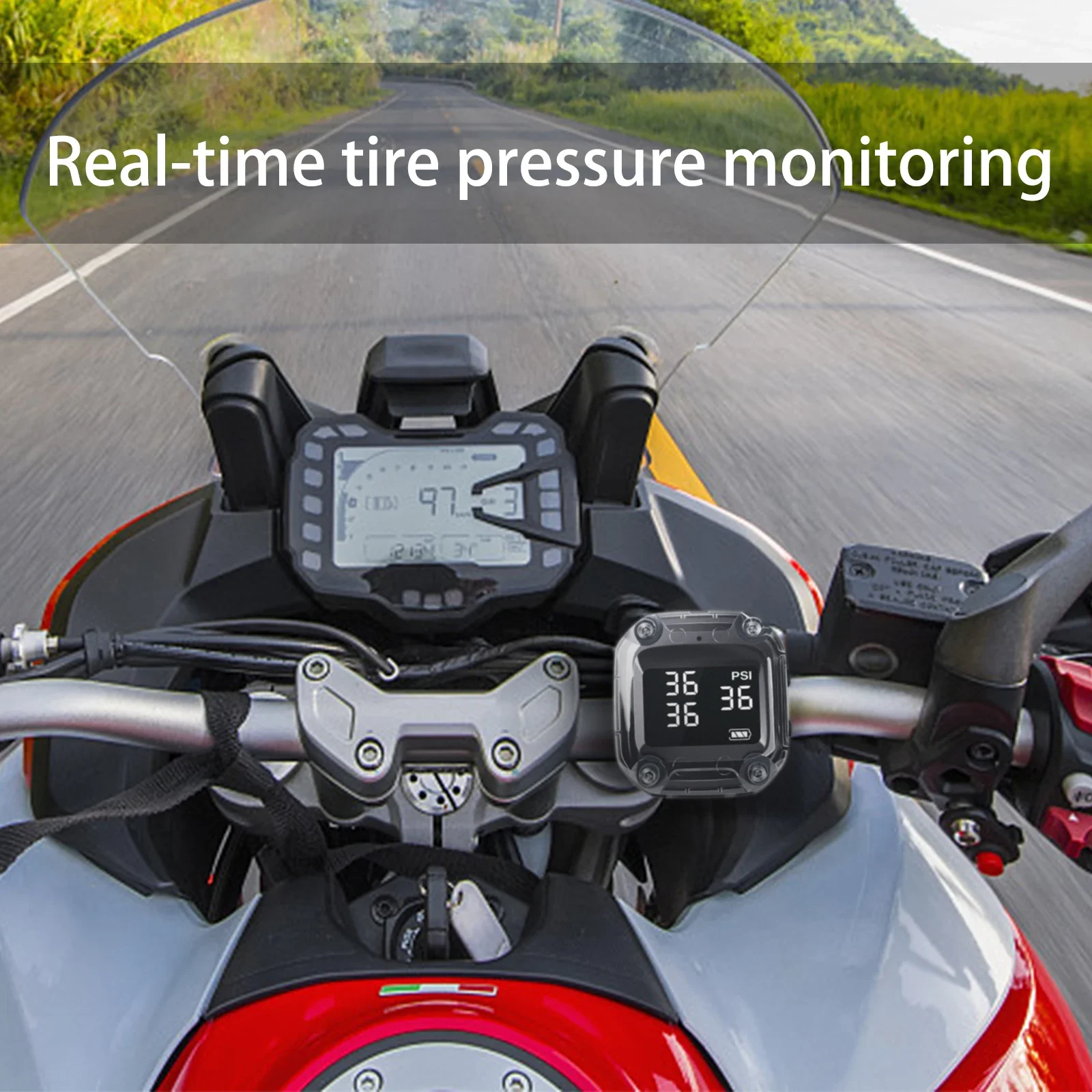 Motorcycle wireless tire press - Tire Pressure Monitor บทวิจารณ์และราคา