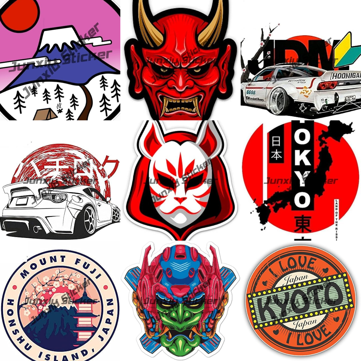 Japanese Mask Demon Vinyl Stic - Car Accessories In Tokyo บทวิจารณ์และราคา