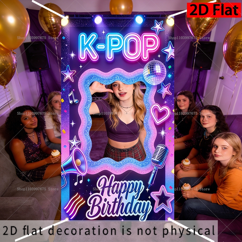 K-POP Music Theme Photo Booth  - Car Accessories Banner บทวิจารณ์และราคา