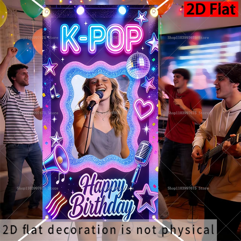 K-POP Music Theme Photo Booth  - Car Accessories Banner บทวิจารณ์และราคา