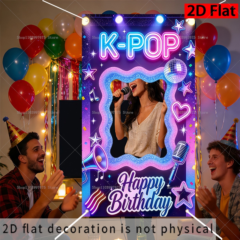 K-POP Music Theme Photo Booth  - Car Accessories Banner บทวิจารณ์และราคา
