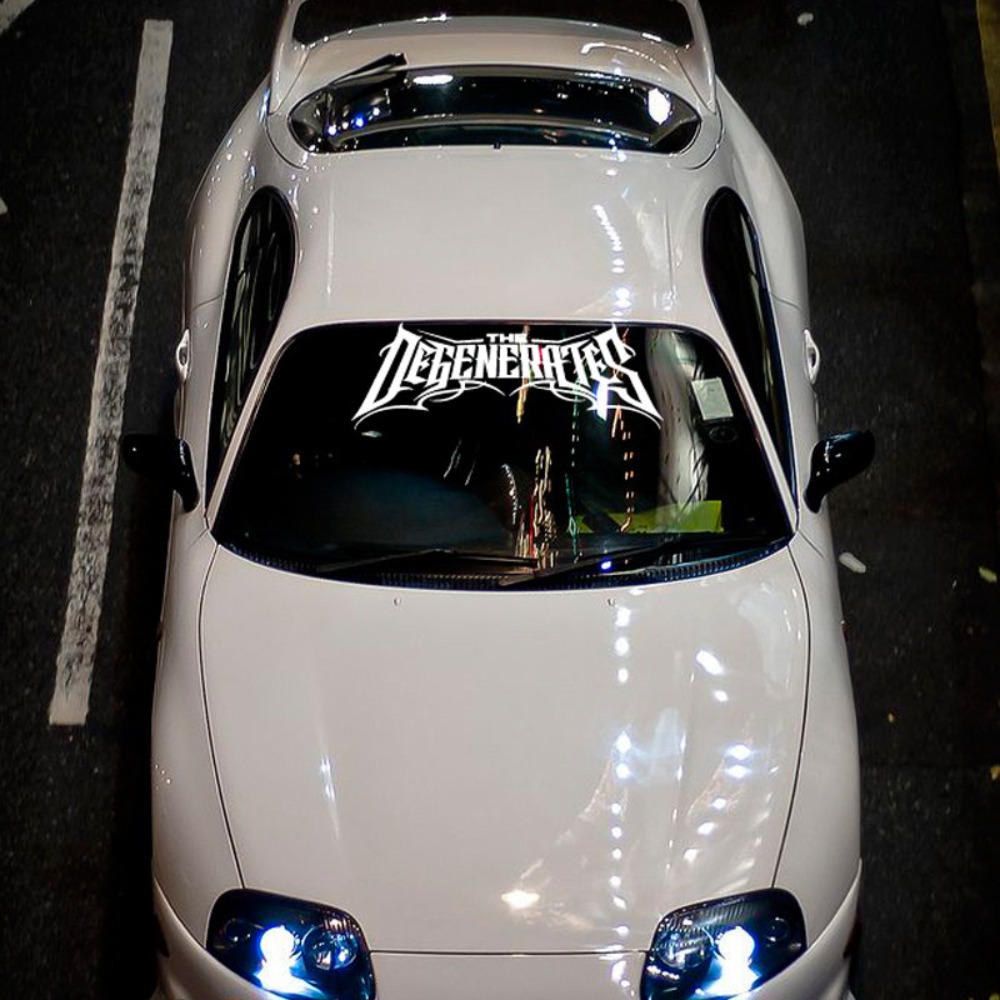 1pc THE DEGENERATES JDM Sport  - Car Accessories Banner บทวิจารณ์และราคา