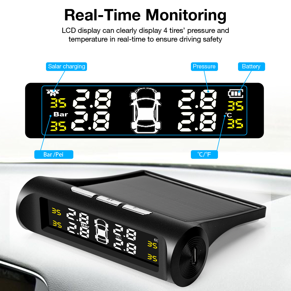 Car TPMS Tire Pressure Monitor - Tire Pressure Monitor บทวิจารณ์และราคา