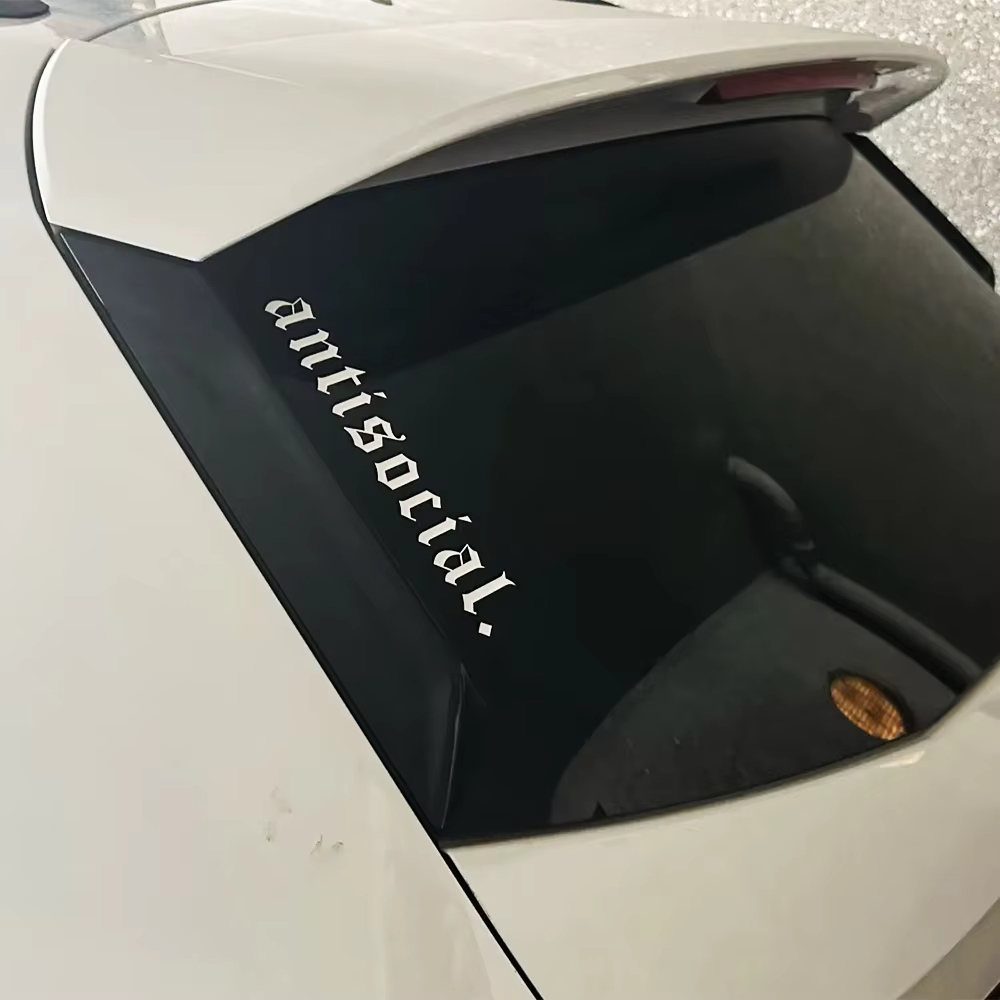 1pc Antisocial Car Sticker Win - Car Accessories Banner บทวิจารณ์และราคา