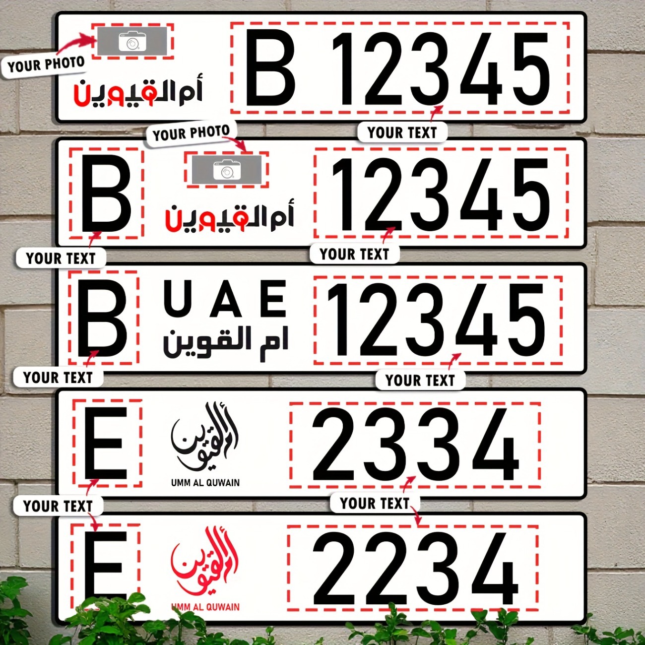 1pc Custom UAE Aluminum Licens - Car Accessories Uae บทวิจารณ์และราคา