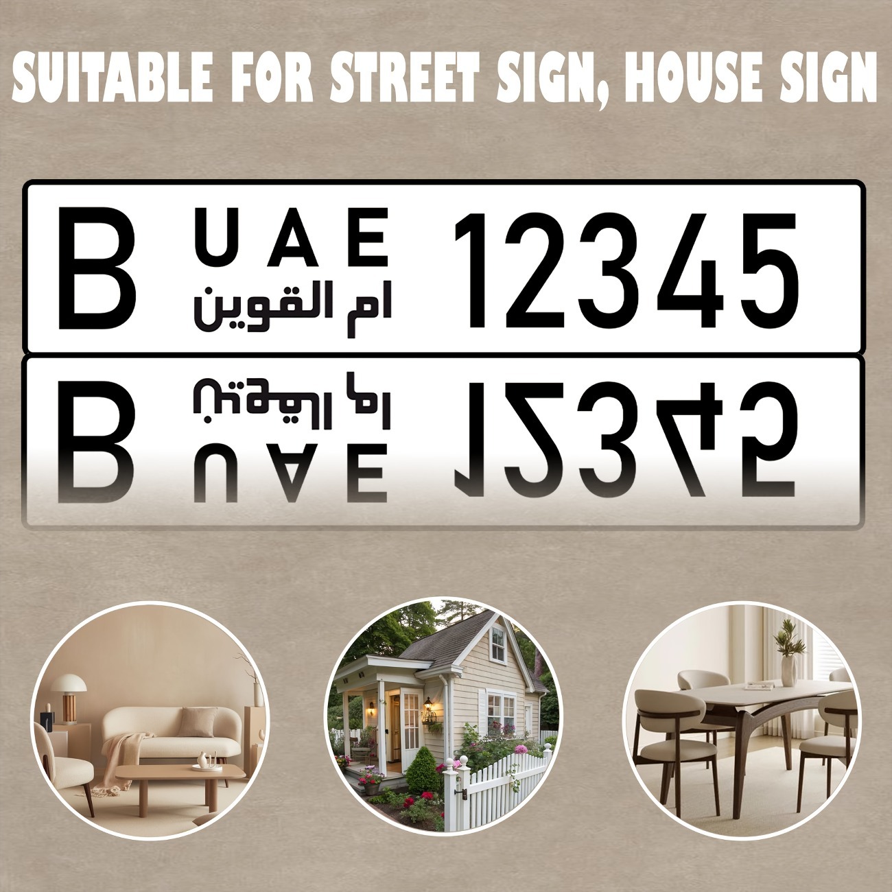 1pc Custom UAE Aluminum Licens - Car Accessories Uae บทวิจารณ์และราคา